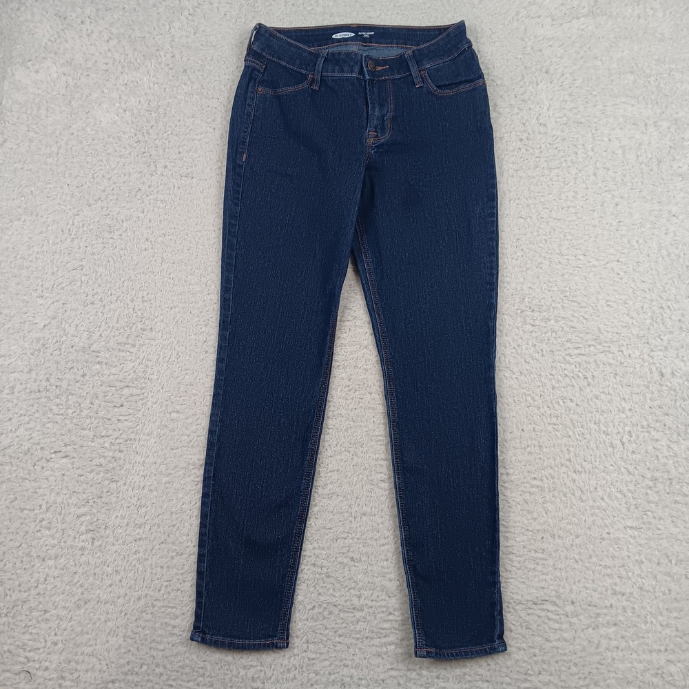 Old Navy Jeans Super Skinny Ankle Womens 0 Dark Wash Mid-Rise RN 160476